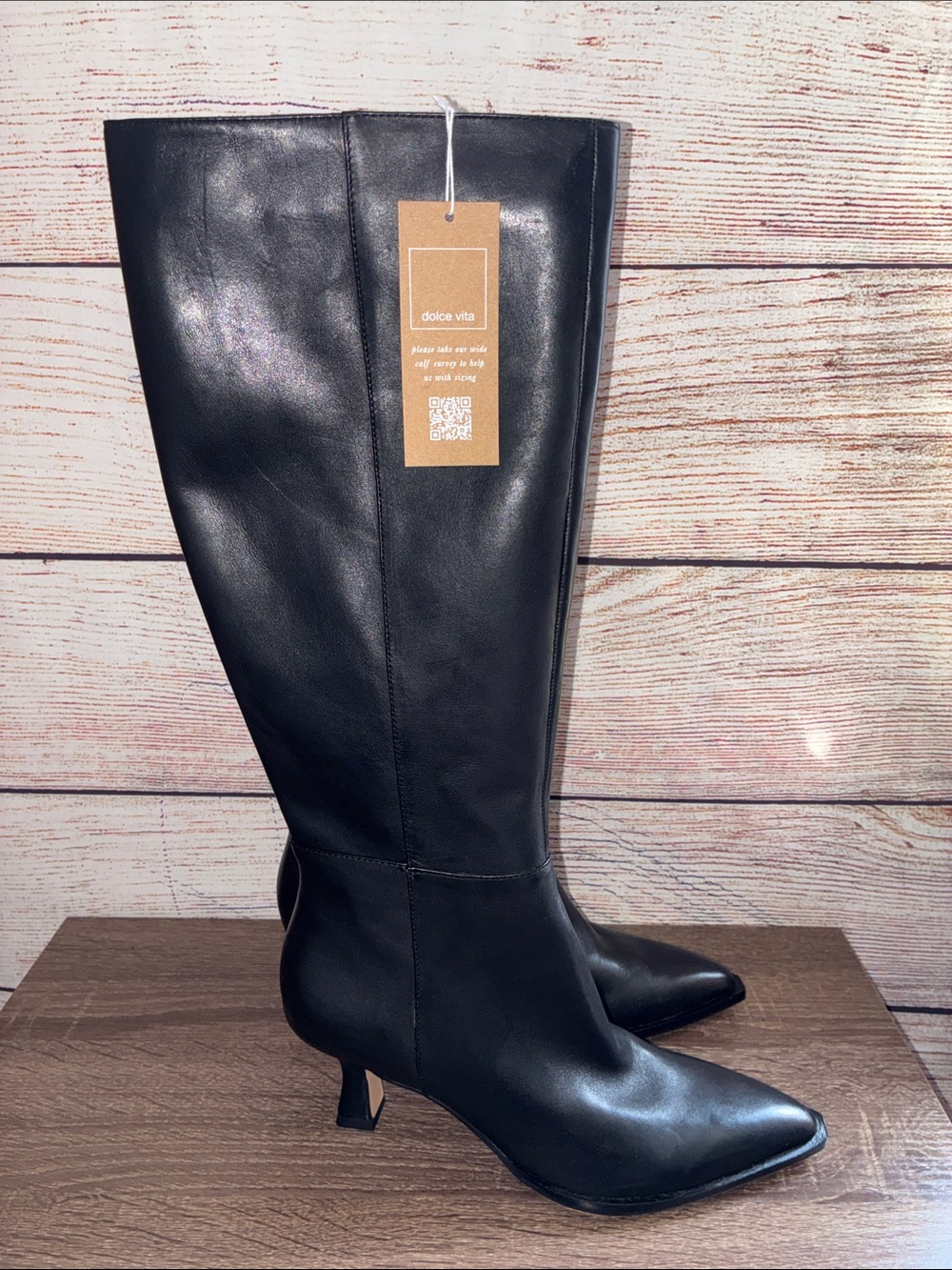 NWT Dolce Vita Aldy Boots Black Leather 7.5